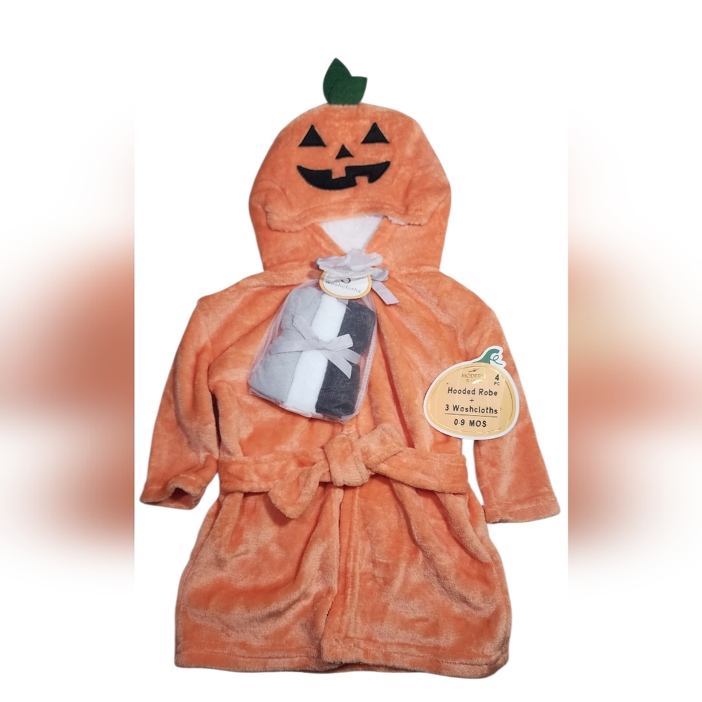 Baby Pumpkin Hooded Robe